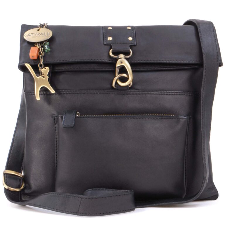 Catwalk Collection Handbags - Borsa a Tracolla Piccola in Pelle - Borsa Messenger Donna - Borsett...