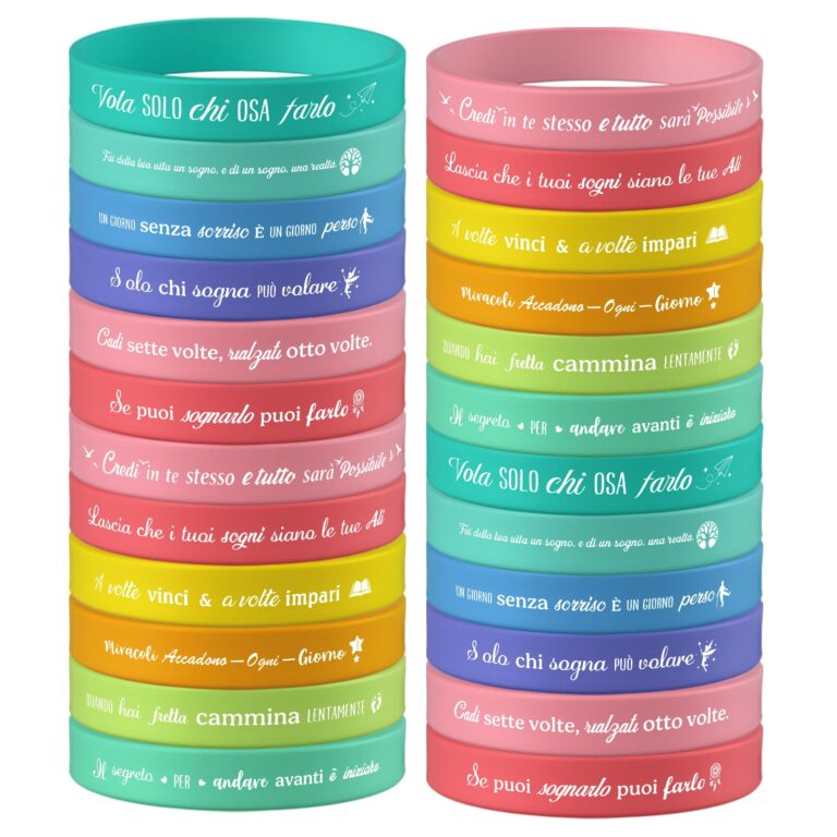 Xingch Braccialetti Ispiratori in Silicone – Set motivazionale per adolescenti