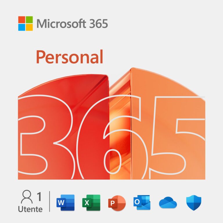 Microsoft 365 Personal | 12 mesi | 1 persona | App Office con AI | 1TB di Spazio di archiviazione OneDrive | Codice d'atti...