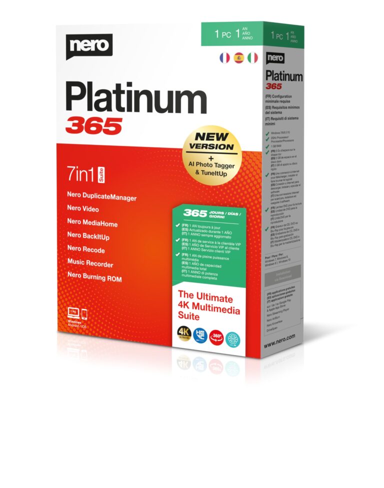 Nero Platinum 365 – Suite multimediale completa con abbonamento annuale