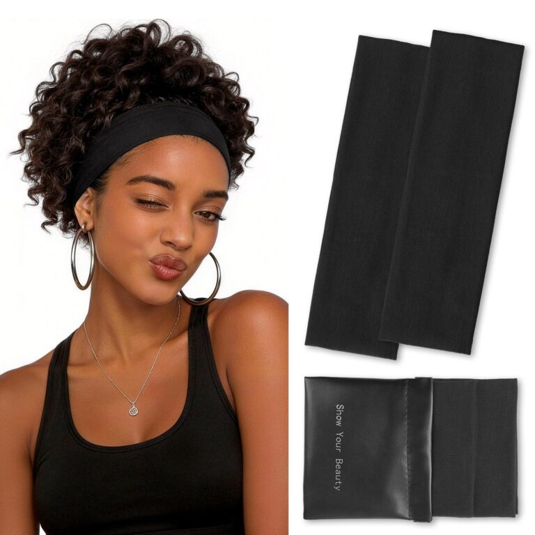 PROPOG Fascia Capelli Sportiva Antiscivolo Unisex Nera