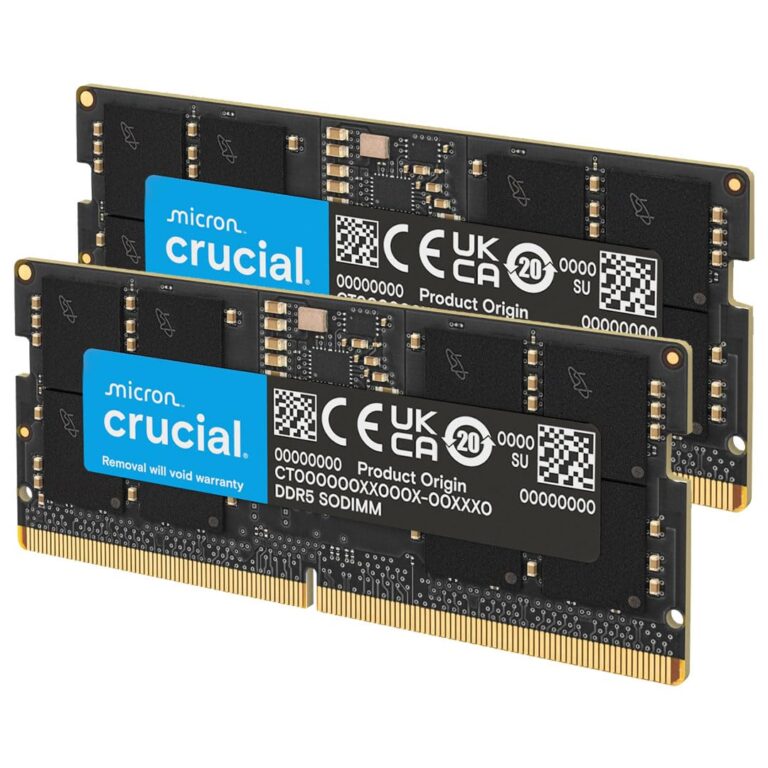 Crucial 32GB Kit DDR5 5600MHz RAM per Laptop (2x16GB)
