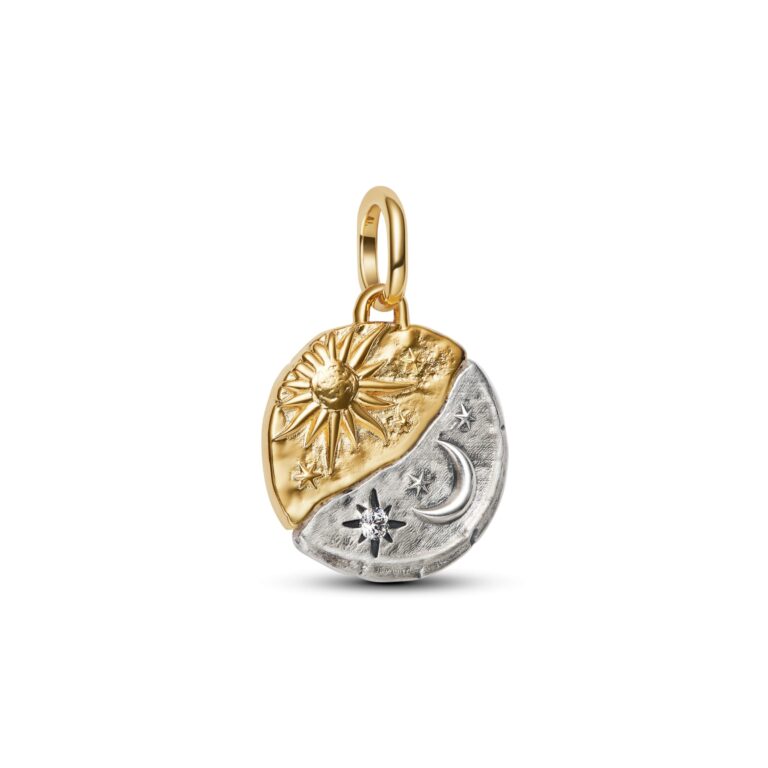PANDORA Me 763977C01 Ciondolo Sole e Luna argento e oro 14k