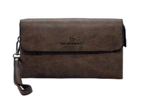 Baci & Abbracci Pochette Slim da Polso Unisex in Ecopelle