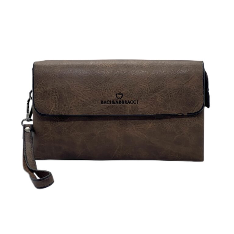 Baci & Abbracci Pochette Slim da Polso Unisex in Ecopelle
