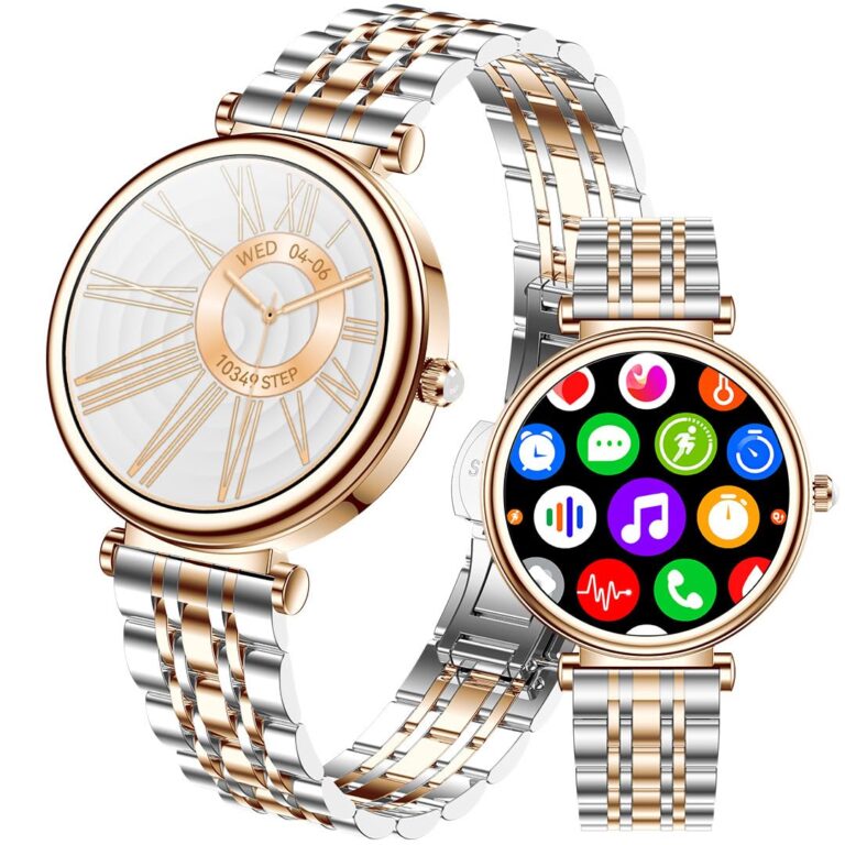 Smartwatch donna oro rosa 1,25" impermeabile con cardio