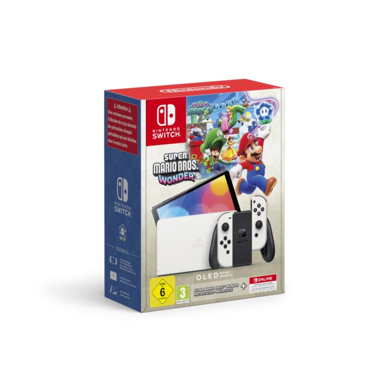 Nintendo Switch OLED + Super Mario Bros. Wonder + 12 mesi NSO