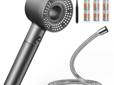 Blendura Soffione Doccia Alta Pressione con Tubo da 1,5 m