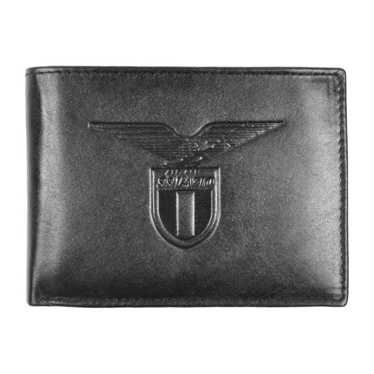 SS LAZIO Portafoglio in Pelle con logo impresso a caldo, Prodotto Ufficiale 173188
