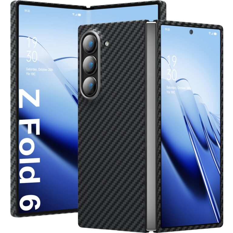 memumi 1500D Fibra Aramidica Custodia per Samsung Galaxy Z Fold 6, 0.5mm Ultra Sottile [100% Fibra Aramidica] Protezione A...