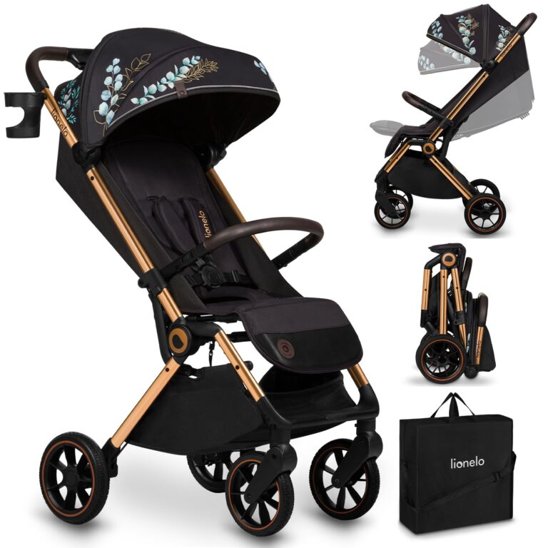 LIONELO Cloe Passeggino leggero e pieghevole per bambini da 0 fino a 22kg Schienale regolabile Po...