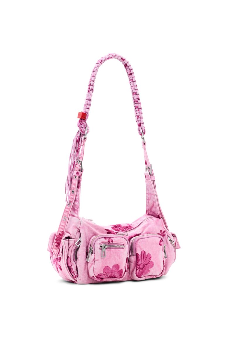 Desigual borsa a tracolla Margaritas Haban Denim Hand Bag Candy Pink rosa