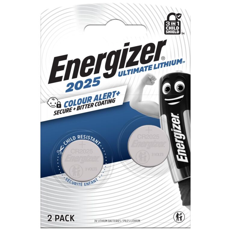 Energizer Ultimate Lithium CR2025 3V – Confezione da 2 batterie a bottone