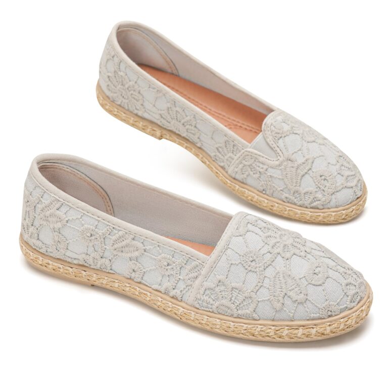 GLAMORA Espadrillas donna traforate in pizzo slip-on