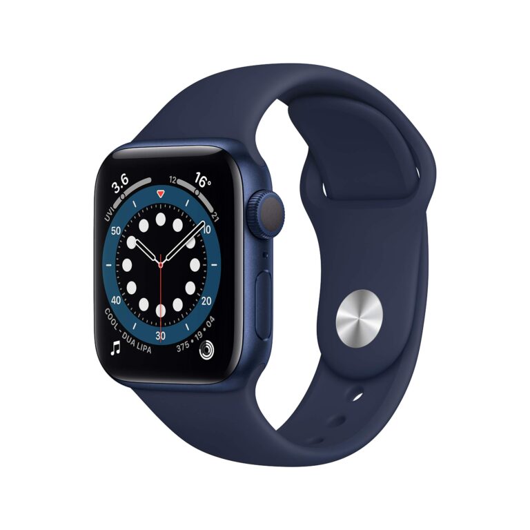 Apple Watch Series 6 (GPS, 40MM) Cassa in Alluminio Blu con Cinturino Sport Blu Scuro (Ricondizionato)