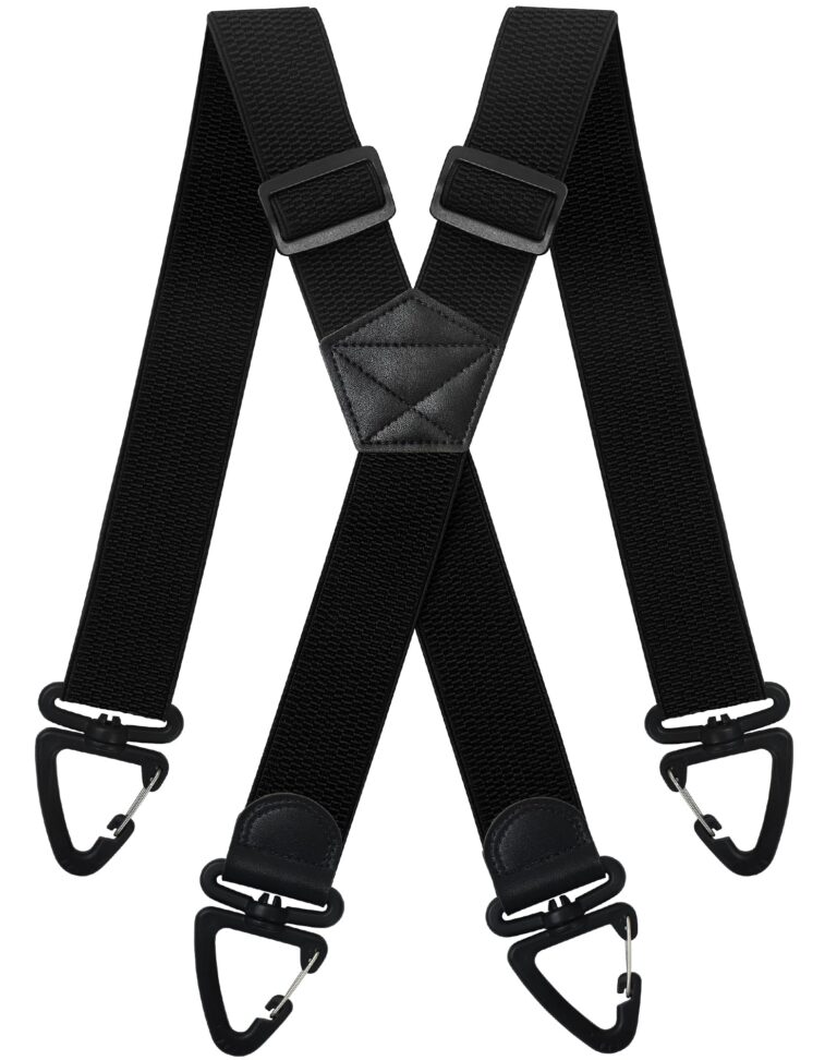 Gucass Bretelle uomo a X 3,8 cm con fibbia girevole 360° antiscivolo