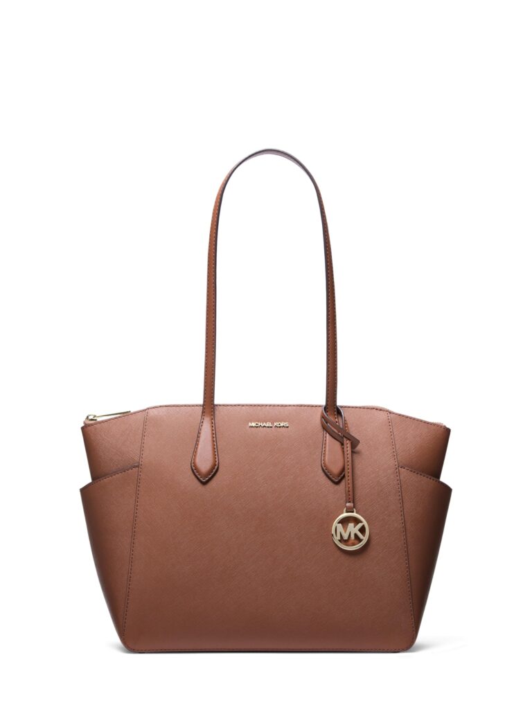 Michael Kors Medium Top-Zip Tote Bag, Marilyn-Borsa a Tracolla Media con Cerniera Superiore Donna, Hardware Color Oro/Saff...