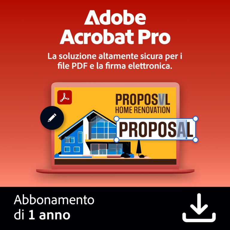Adobe Acrobat Pro – Abbonamento 1 Anno per PC e Mac