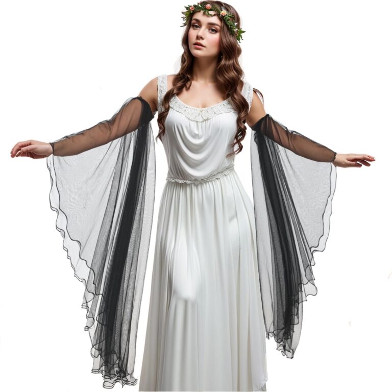 UniqKaliber Guanti lunghi in tulle vittoriano staccabili