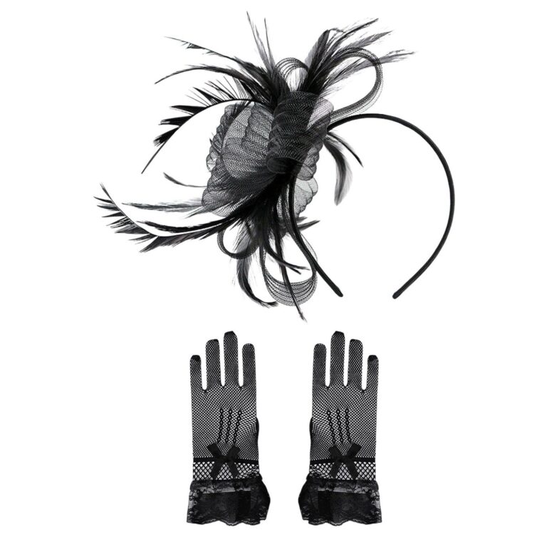 Set Accessori Tea Party: Gioiello per Capelli e Guanti in Pizzo