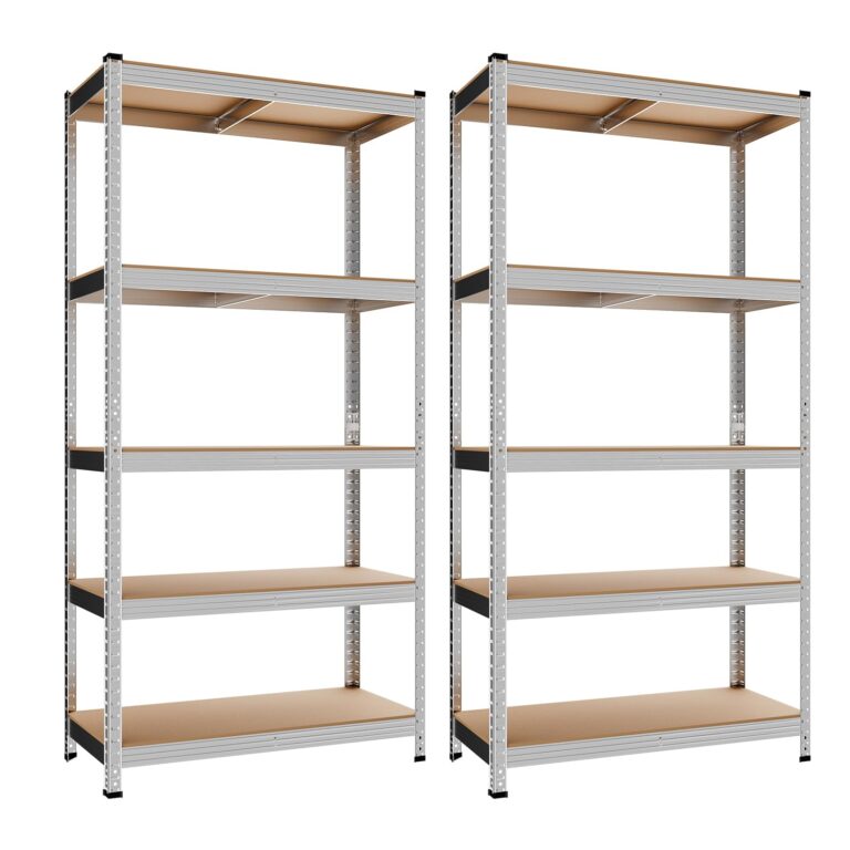 Confortil Set 2 Scaffali Metallo Garage 5 Ripiani Regolabili 875 kg