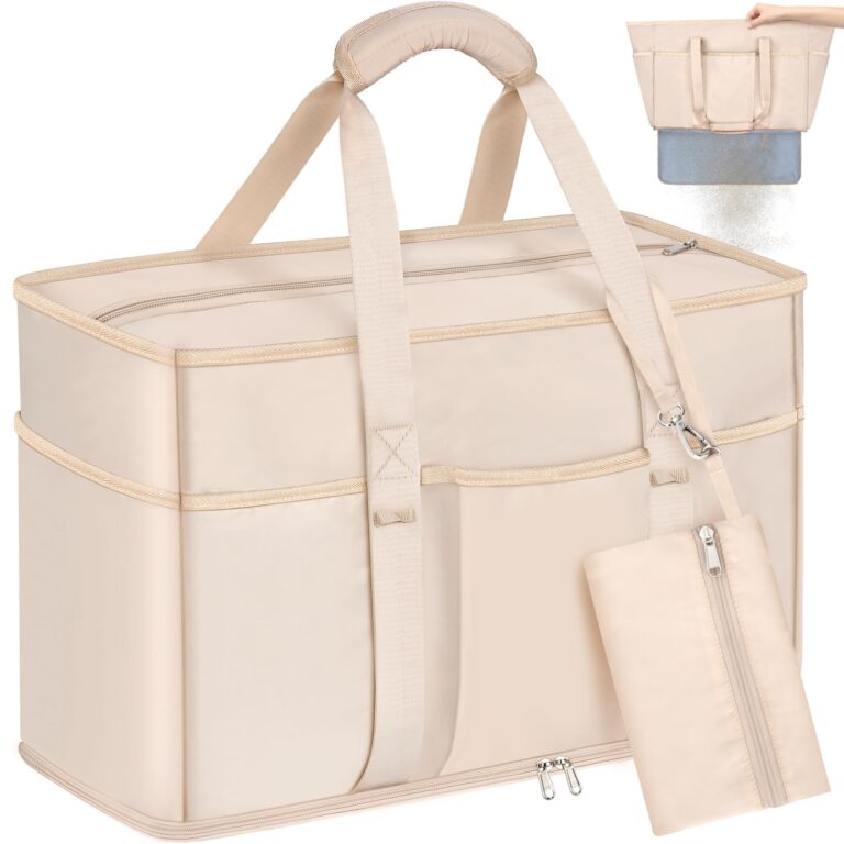 BTNEEU Borsa da Spiaggia XXL 45L con Zip 50x35x20 cm