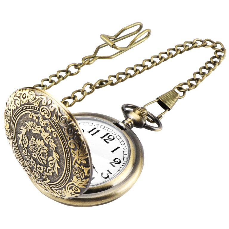 JSMTKJ Orologio da Tasca al Quarzo con Numeri Arabi e Confezione Regalo