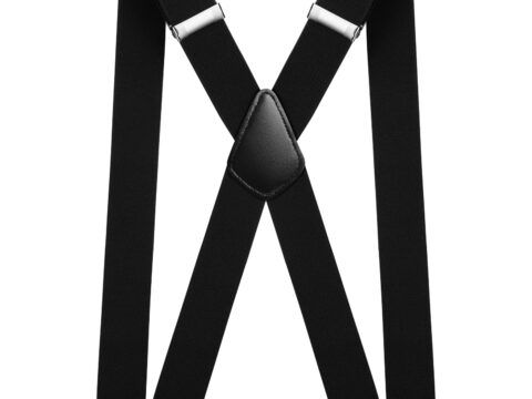 Aomig Bretelle Unisex Larghe 3,5 cm con Clip Forte ed Elastico Regolabile