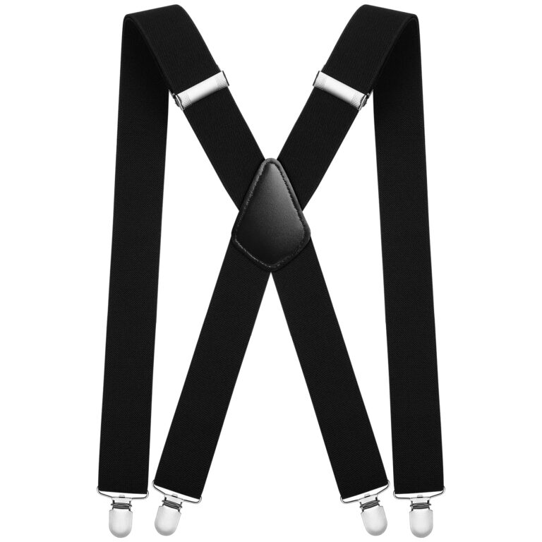 Aomig Bretelle Unisex Larghe 3,5 cm con Clip Forte ed Elastico Regolabile