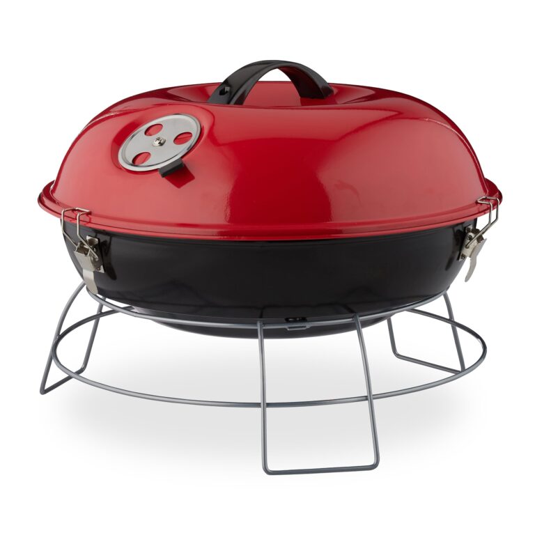 Relaxdays Barbecue a Sfera, Portatile, con Coperchio, Ampia Superficie di Cottura, Carbonella in ...