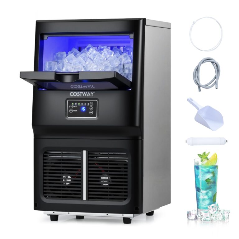 COSTWAY Macchina per Ghiaccio Commerciale 25-30 kg/24h Inox