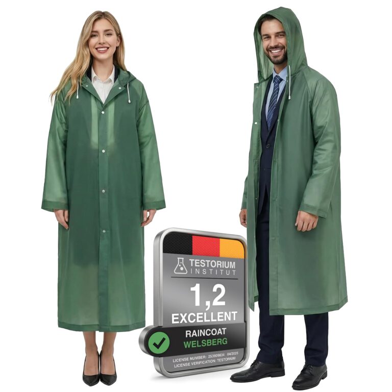 Welsberg Poncho Impermeabile con Cappuccio e Maniche Riutilizzabile