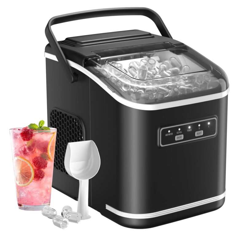 Acmeenjoy Macchina del Ghiaccio 12 kg/24h – 9 Cubetti in 6 Minuti