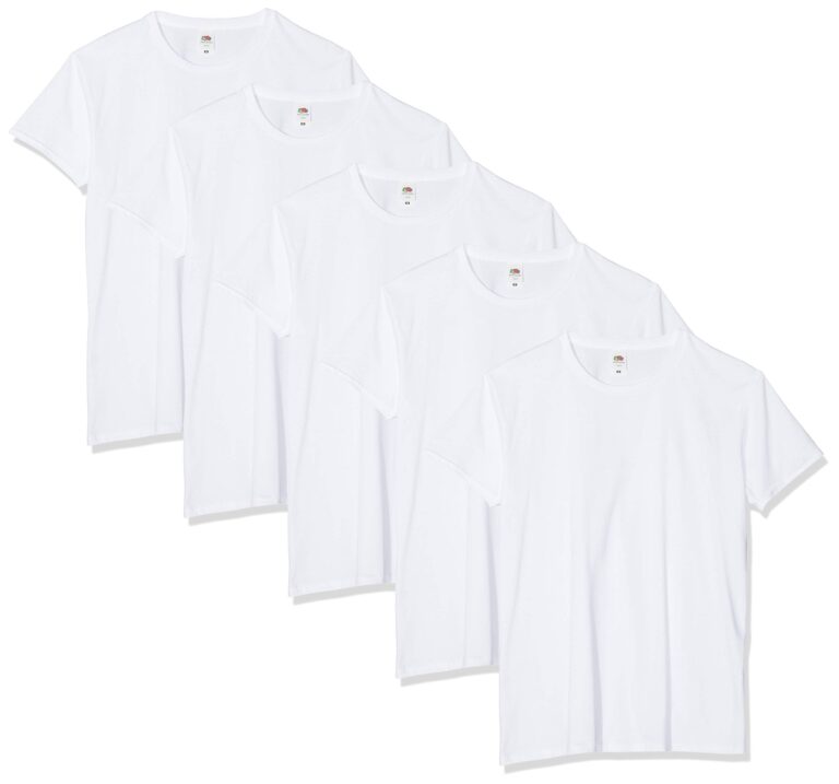 Fruit of the Loom T-Shirt Uomo Lightweight Ringspun Confezione da 5