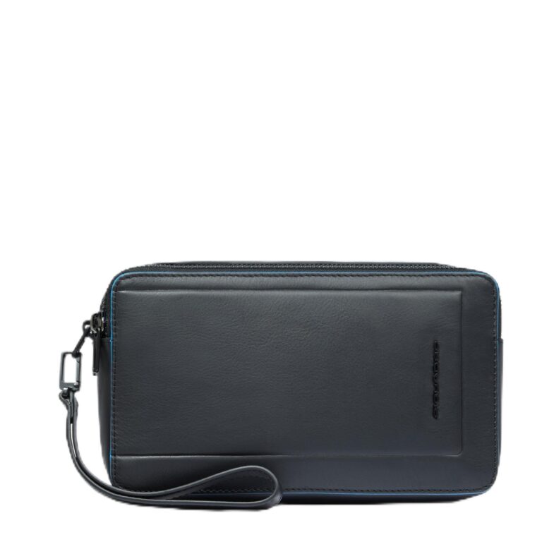 Piquadro Pochette Uomo in Pelle con Polsiera Rimovibile