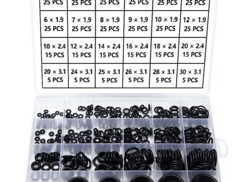 YIXISI Kit 420 O-Ring in Nitrile 24 Misure Assortiti Neri
