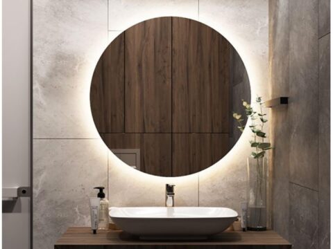 Style Glass Specchio rotondo retroilluminato 80cm LED 4000K Made in Italy