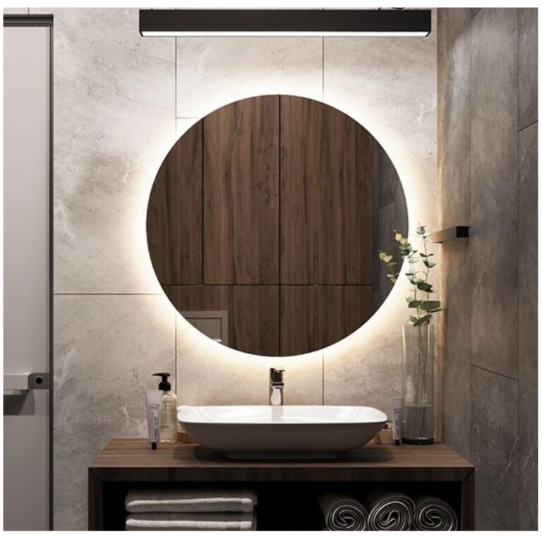 Style Glass Specchio rotondo retroilluminato 80cm LED 4000K Made in Italy