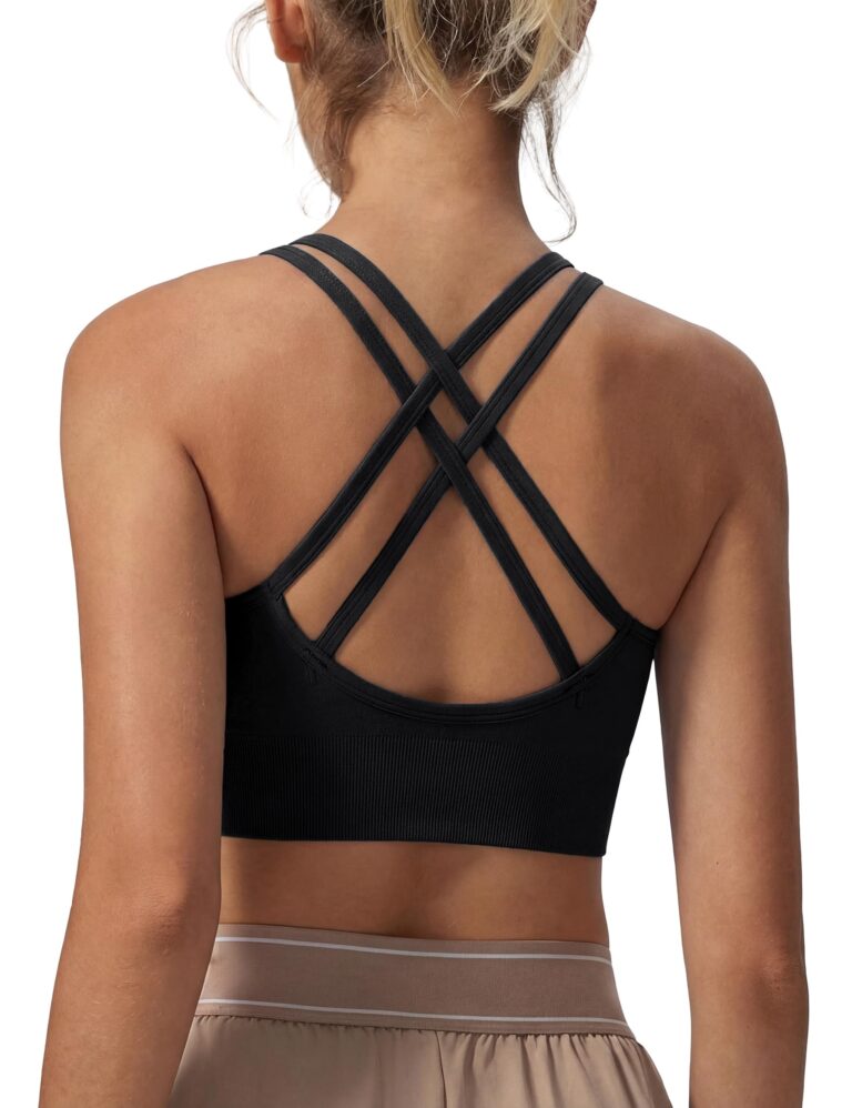 Leversic Reggiseno Sportivo Donna Imbottito Senza Ferretto
