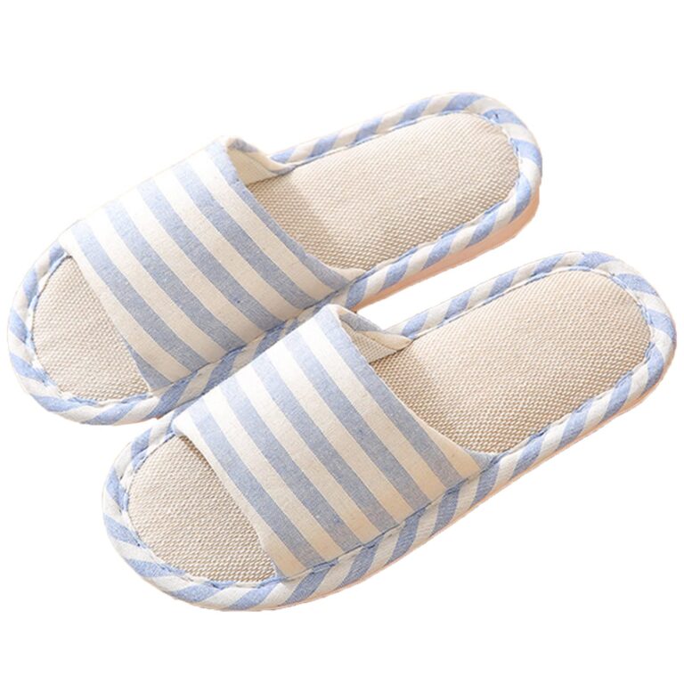 AioTio Pantofole in Lino e Cotone Unisex per Uso Interno
