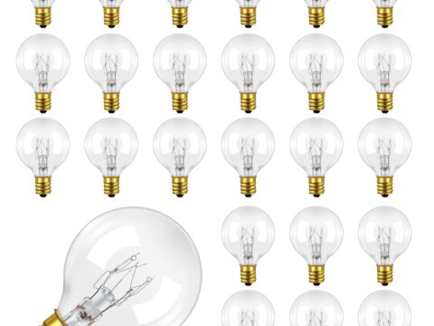 Lampadine E12 G40 7W Ricambio per Catene Luminose, Bianco Caldo 2200K – 25 pezzi