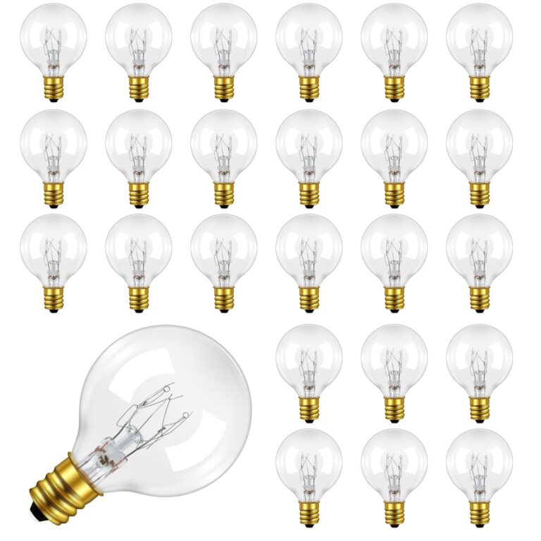 Lampadine E12 G40 7W Ricambio per Catene Luminose, Bianco Caldo 2200K – 25 pezzi