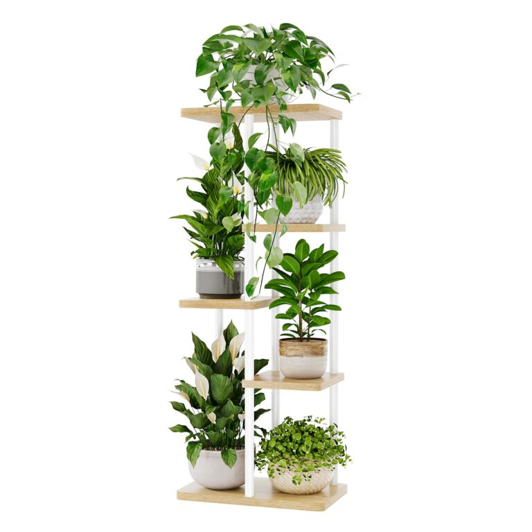 Bamworld Porta Piante da Esterno Portavasi da Interno Scaffale per Piante Balcone Mensola Angolare 5 Ripiani Giardino Bons...