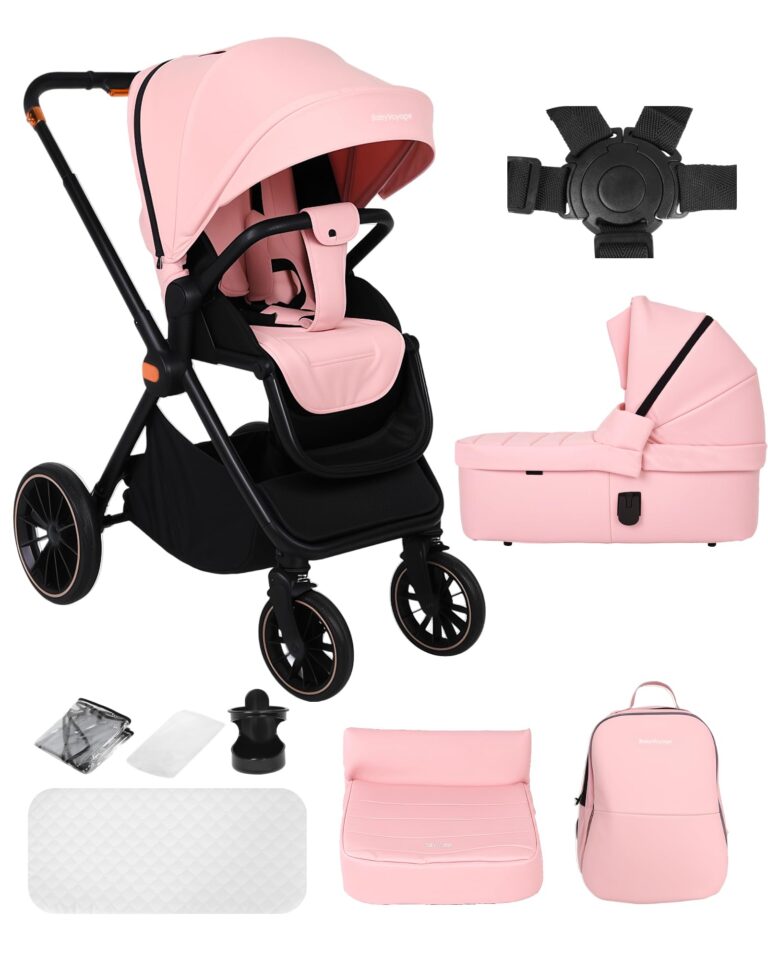 BabyVoyage passeggino 2 in 1, passeggino reversibile, Ruota rotante a 360°, Passeggino con chiusu...