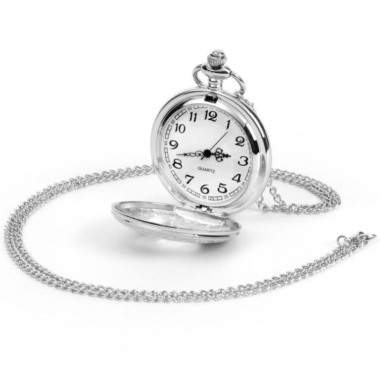 OFFCUP Orologio da Taschino Vintage con Numeri Romani e Catena
