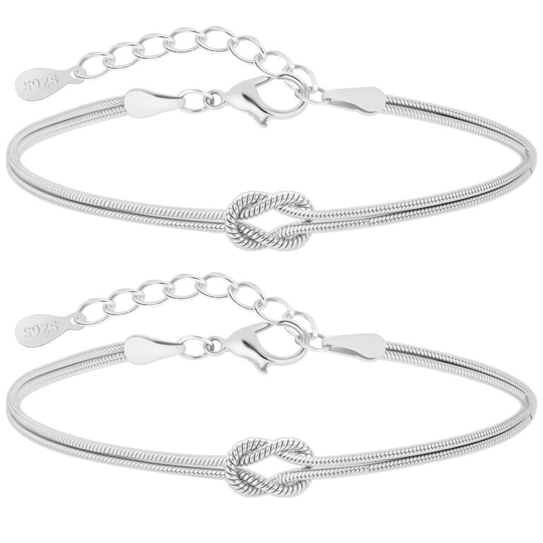 J.Fée Bracciali di Coppia Amicizia in Argento 925 - Set 2 Pezzi