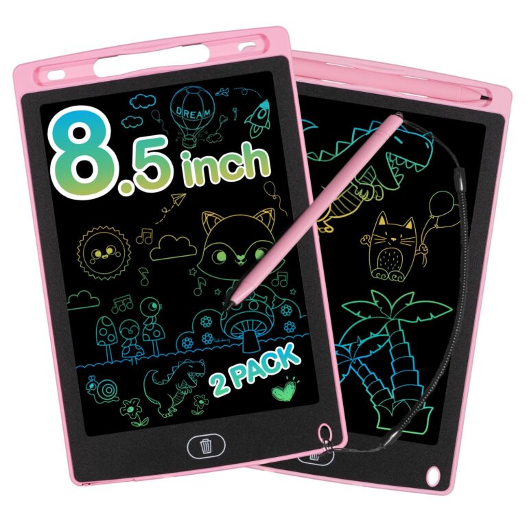 Tavoletta LCD 8,5" Rosa per Bambini 2-8 Anni – 2 Pezzi