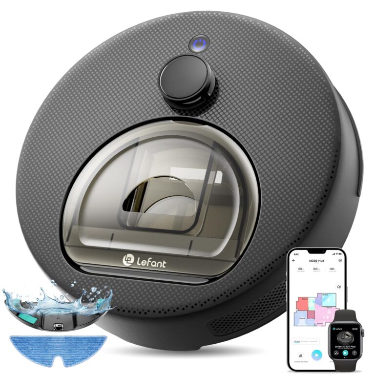 Lefant M330 Plus Robot Aspirapolvere e Lavapavimenti con Mappatura dToF, 5000Pa, Anti-Groviglio, 150min Autonomia, Evita T...