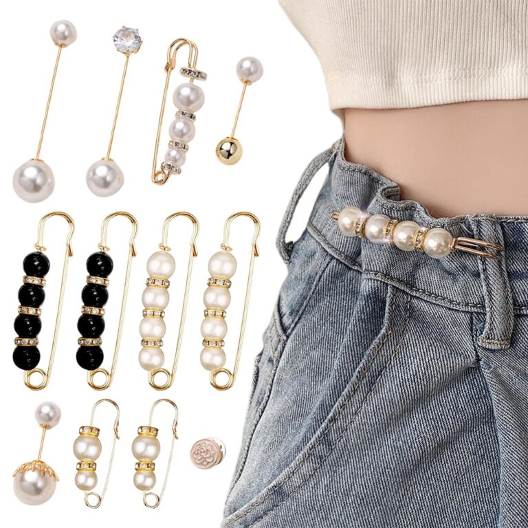 Set 12 Spille con Perla Artificiale e Cristalli per Donna
