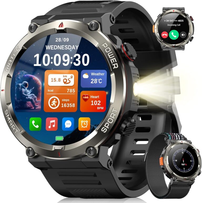 Blackview Smartwatch uomo con chiamate Bluetooth e display 1,45"